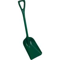 One-Piece Metal Detectable Shovel, 10" x 14" Blade, 37-1/2" Length, Plastic, Green Duraquip Inc
