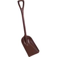 One-Piece Metal Detectable Shovel, 10" x 14" Blade, 37-1/2" Length, Plastic, Red Duraquip Inc