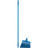 Angle Broom Head with Handle, X-Coarse Bristles, 12", Polyester, Blue Duraquip Inc