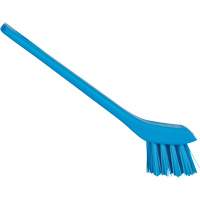 Brush with Scraping Edge, Stiff Bristles, 6" Long, Blue Duraquip Inc