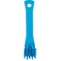 Brush with Scraping Edge, Stiff Bristles, 6" Long, Blue Duraquip Inc
