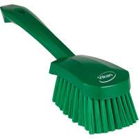 Short-Handled Washing Brush, Soft Bristles, 10-1/2" Long, Green Duraquip Inc