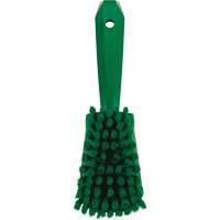 Short-Handled Washing Brush, Soft Bristles, 10-1/2" Long, Green Duraquip Inc