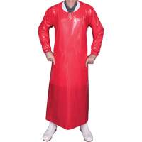 Top Dog 6 Mil. Gown, Large, Red, Polyurethane Duraquip Inc