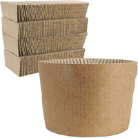 Kraft Coffee Cup Sleeves, Paper, 12 oz. - 20 oz., Brown Duraquip Inc