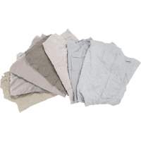 Chiffons fabriqués à partir de matériaux recyclés, Coton, Blanc, 25 lb JQ111 | Duraquip Inc