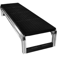 Trousse de plateforme de travail modulaire en aluminium lisse FOUNDATION, 18" la x 72" pr, Capacit&eacute; de 400 lb, Enti&egrave;rement soud&eacute; Duraquip Inc
