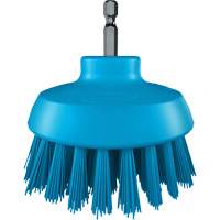 Brosse ronde HyDrive pour perceuse, Soies Tr&egrave;s ferme, Longueur de 3-1/10", Bleu Duraquip Inc