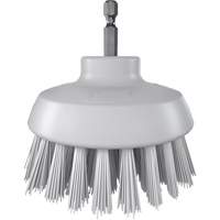 Brosse ronde HyDrive pour perceuse, Soies Tr&egrave;s ferme, Longueur de 3-1/10", Blanc Duraquip Inc