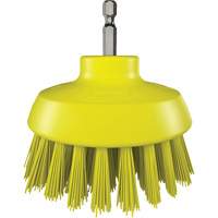 Brosse ronde HyDrive pour perceuse, Soies Tr&egrave;s ferme, Longueur de 3-1/10", Jaune Duraquip Inc