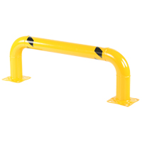 Garde-corps &agrave; profil bas pour rayonnages, 4' la x 1,4' h, Jaune Duraquip Inc