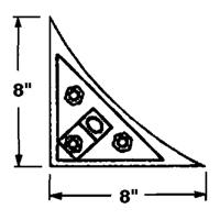 Cale de roue, 8" x 8" x 8", Noir Duraquip Inc