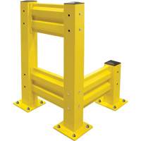 Industrial Safety Guard Rail, Steel, 19" L x 12" H, Safety Yellow Duraquip Inc