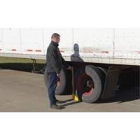 Ergo Handle Wheel Chock, Steel, Yellow, 8" W x 10-3/4" D x 9-1/8" H Duraquip Inc