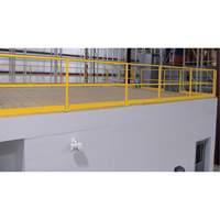 Mezzanine Safety Gate, 68-1/2" L x 42" H, 80-1/16" Raised, Yellow Duraquip Inc