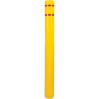 Polyethylene Bollard Cover, 4-1/2" Dia. x 52" L, Red/Yellow Duraquip Inc