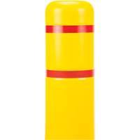 Polyethylene Bollard Cover, 4-1/2" Dia. x 52" L, Red/Yellow Duraquip Inc