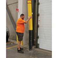 Polyethylene Bollard Cover, 4-1/2" Dia. x 52" L, Red/Yellow Duraquip Inc
