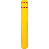 Capuchon en poly&eacute;thyl&egrave;ne pour borne de protection, 6-5/8" dia. x 52" l, Rouge/Jaune Duraquip Inc