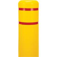 Capuchon en poly&eacute;thyl&egrave;ne pour borne de protection, 6-5/8" dia. x 52" l, Rouge/Jaune Duraquip Inc