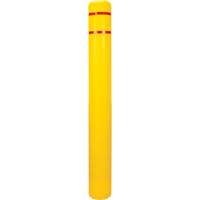 Polyethylene Bollard Cover, 6-5/8" Dia. x 60" L, Red/Yellow Duraquip Inc