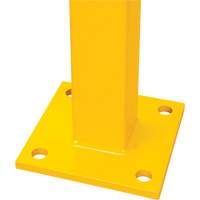 Corner Post for Light-Duty Guard Rails, Steel, 42" H, Safety Yellow Duraquip Inc