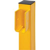 End Post for Light-Duty Guard Rails, Steel, 42" H, Safety Yellow Duraquip Inc