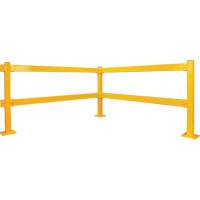 Lift-Out Guard Rail, Steel, 3' L x 4" H, Safety Yellow Duraquip Inc
