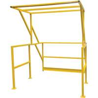 Mezzanine Safety Gate, 70" L x 77" H, 78" Raised, Yellow Duraquip Inc