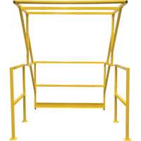 Mezzanine Safety Gate, 70" L x 77" H, 78" Raised, Yellow Duraquip Inc
