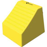 Cale de roue ultra-robuste pour l'exploitation mini&egrave;re Checkers Safety sans support, PEHD, Jaune, 14-1/2" la x 17-1/2" p x 16" h Duraquip Inc