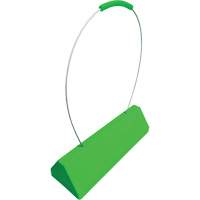 Cale de roue pour avion Checkers Safety SafeRay avec poign&eacute;e &agrave; c&acirc;ble ergonomique, Ur&eacute;thane, Vert fluorescent, 24" la x 8" p x 6" h Duraquip Inc