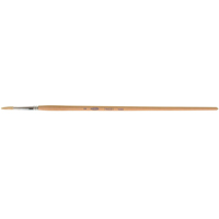 Pinceau de forme ronde en soies blanches pures pour marquage, Largeur de la brosse de 5/32", Soie blanche, Manche &agrave; Bois Duraquip Inc
