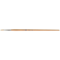 Pinceau de forme ronde en soies blanches pures pour marquage, Largeur de la brosse de 3/16", Soie blanche, Manche &agrave; Bois Duraquip Inc