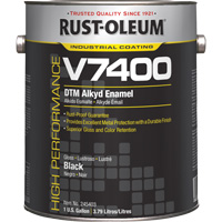 High-Performance V7400 System 340 VOC DTM Alkyd Enamel, Black, High-Gloss, Gallon Duraquip Inc