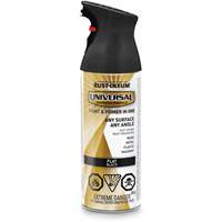 Universal&reg; Enamel Paint & Primer In One, Black, Very Flat, Aerosol Can Duraquip Inc
