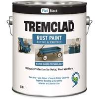 Peinture antirouille &agrave; base d'eau Tremclad, 3,78 L, Gallon, Noir Duraquip Inc
