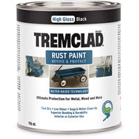 Peinture antirouille &agrave; base d'eau Tremclad, 946 ml, Canette, Noir Duraquip Inc