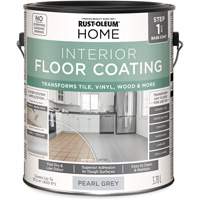Home Interior Floor Coating System Base Coat, 3.78 L, Water-Based, Very Flat, Grey Duraquip Inc