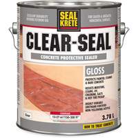 Seal-Krete&reg; Protective Sealer, 3.78 L, Water-Based, Gloss, Clear Duraquip Inc