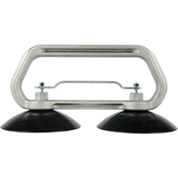 Vacuum Cups - Heavy-Duty Double Cup, 75 lbs. Capacity, 5", Pull-bar, 10" Handle Length Duraquip Inc