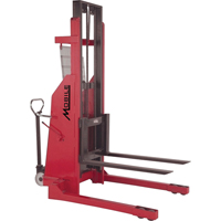 Hydraulic Stacker, Electric Operated, 1500 lbs. Capacity, 96" Max Lift Duraquip Inc