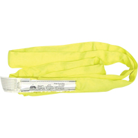Round Slings, Yellow, 2" W x 6' L, 9000 lbs. Vertical Load Duraquip Inc