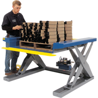 Hydraulic Floor-Height Scissor Lift Tables, Steel, 2000 lbs. Capacity Duraquip Inc