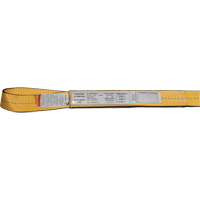 Nylon Slings, Single Ply, Double Eye, Type 3, 2" W x 3' L, 3100 lbs. Vertical Load Limit Duraquip Inc
