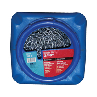 Chaînes galvanis&eacute;es par immersion &agrave; chaud, Acier au carbone, 3/16" x 150' (45,7 m) l, Calibre 30, Charge d'utilisation 630 lb (0,315 tonnes) Duraquip Inc