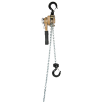 Heavy Duty Gold Series Lever Chain Hoist, 10' Lift, 500 lbs. (0.25 tons) Capacity, Alloy Steel Chain Duraquip Inc