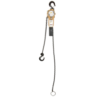 Heavy Duty Gold Series Lever Chain Hoist, 5' Lift, 500 lbs. (0.25 tons) Capacity, Alloy Steel Chain Duraquip Inc
