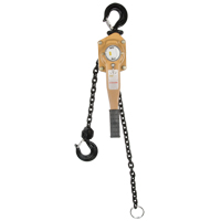 Heavy Duty Gold Series Lever Chain Hoist, 5' Lift, 6000 lbs. (3 tons) Capacity, Alloy Steel Chain Duraquip Inc