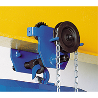 Chariot &agrave; avanc&eacute;e par chaîne Corso, 2000 lb (1 tonne) Capacit&eacute;, 2-1/3" - 8-2/3" Duraquip Inc